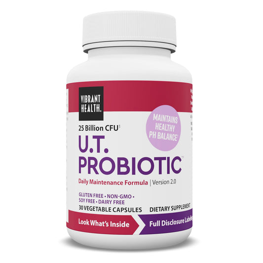 Vibrant Health, U.T. Probiotic, Probiotic Support for Bladder and Urinary Health, 30 Capsules