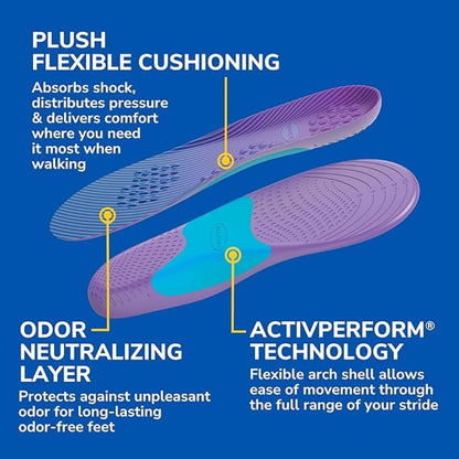 Dr. Scholl's® Walk Longer Insoles, Women's Size 6-10, 1 Pair, Trim to Fit Inserts