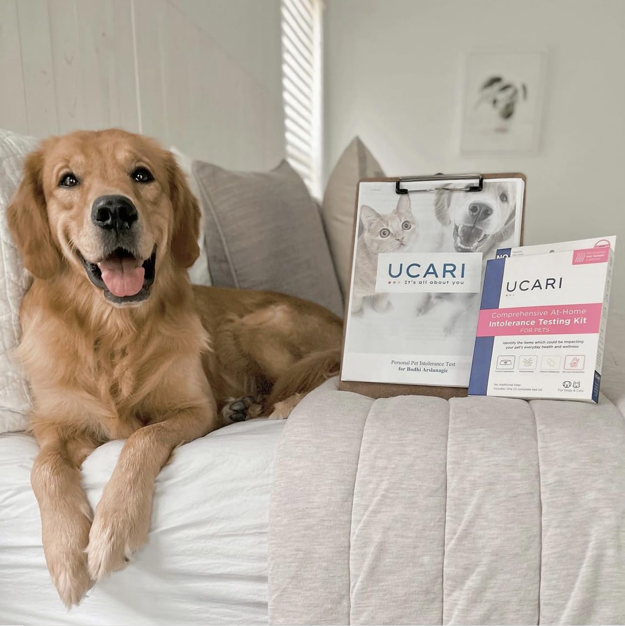 UCARI Pet Sensitivity Test | Screens for 1000+ Intolerances | Food & Environment Analysis | Painless Home Test Hair Sample Method | Results in 48 Hours | Cats & Dogs