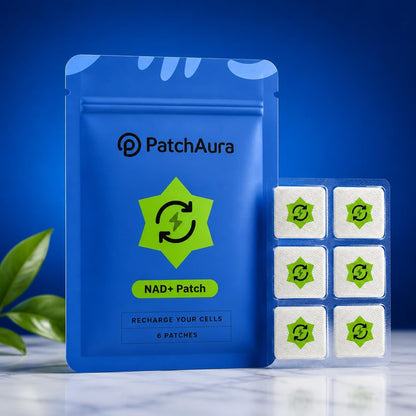 PatchAura NAD+ Patch – Cellular Energy & Longevity Support, Anti-Aging & Metabolism Boost, Daily Wellness Patches (30 Patches)