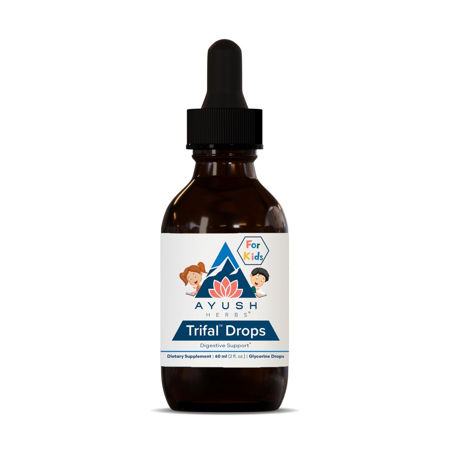 Ayush Herbs Trifal Drops - Digestive & Immune Wellness Booster for Kids, Kids Alcohol Free Digestive Support Drops with Amla for Toddlers, Children - 2 FL Oz Dropper Bottle (80 Servings)