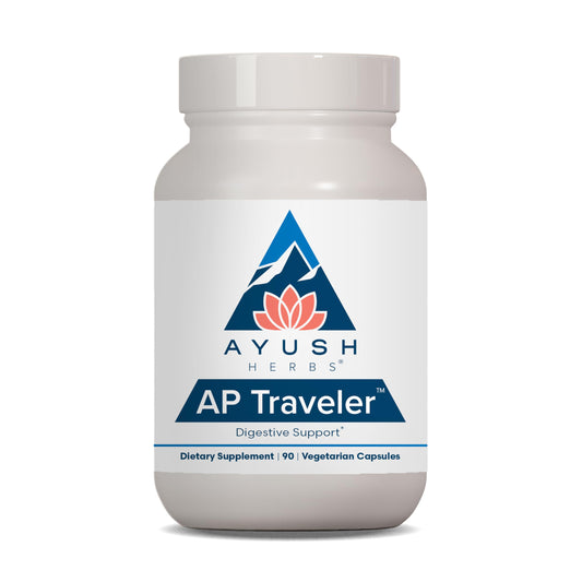 Ayush Herbs AP Traveler Digestive Support - Holy Basil & Neem Supplement for Women & Men, Source of Antioxidants, Helps Digestion, Made with Organic Ingredients - 90 Vegetarian Capsules (1 Count)