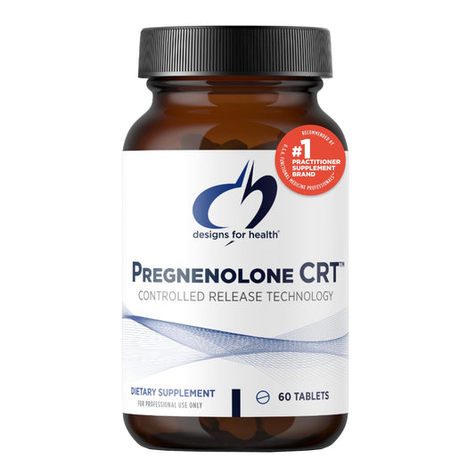 Designs for Health Pregnenolone CRT - 30mg Controlled/Time Release Pregnenolone (10-12 Hour) - Estrogen, DHEA + Testosterone Hormone Precursor for Women + Men - Vegan + Non-GMO (60 Tablets)