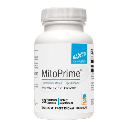 XYMOGEN MitoPrime - Fermentation-Based L Ergothioneine - Antioxidant Supplement to Support Brain Health + Already-Healthy Glutathione Levels in The Body (30 Capsules)