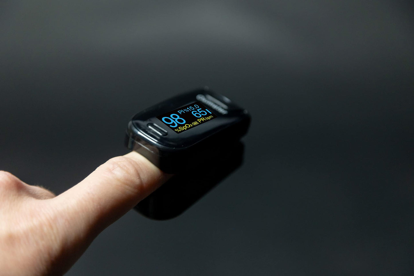 Boost Oxygen Deluxe Fingertip Pulse Oximeter Blood Oxygen Monitor | OLED Display | Measure SpO2 Effortlessly | with Plethysmograph and Perfusion Index