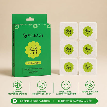 PatchAura SlimSync Patch – GLP-1 Companion & Metabolic Support (30 Patches)