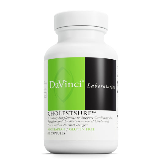 DAVINCI Labs CholestSure Supplement - Supports Cardiovascular Function, Helps Maintain Healthy Cholesterol Levels in a Normal Range* - Gluten-Free - 30-Day Supply - 90 Vegetarian Capsules