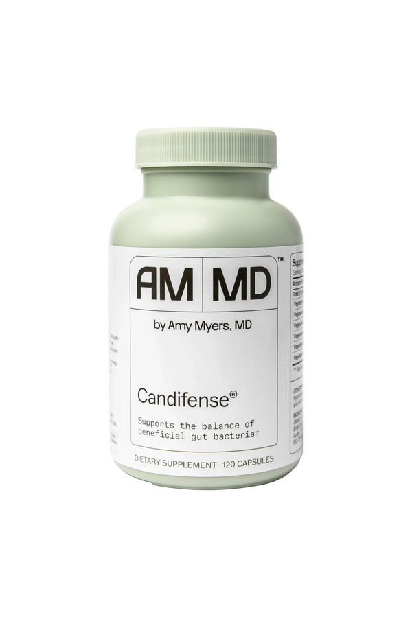 Amy Myers MD Candifense Candida Cleanse - Anti Overgrowth and Yeast Supplement - Herb Free Plant Based Enzymes - Supports Digestion & Gut Health - Amylase, Cellulase, Xylanase, Invertase - 120 Caps