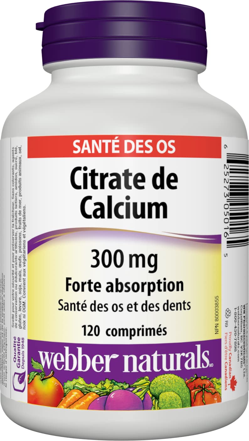 Webber Naturals Calcium Citrate Supplement, 120 Tablets
