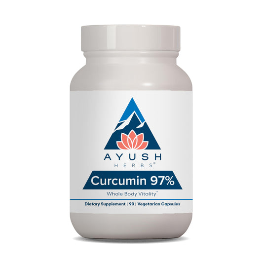 Ayush Herbs Curcumin 97% - Curcumin Supplements, Premium Turmeric Root Supplement, Curcuminoids for Women & Men, Adults, Premium Joint Support, Strength & Vitality - 90 Vegetarian Capsules (1 Count)