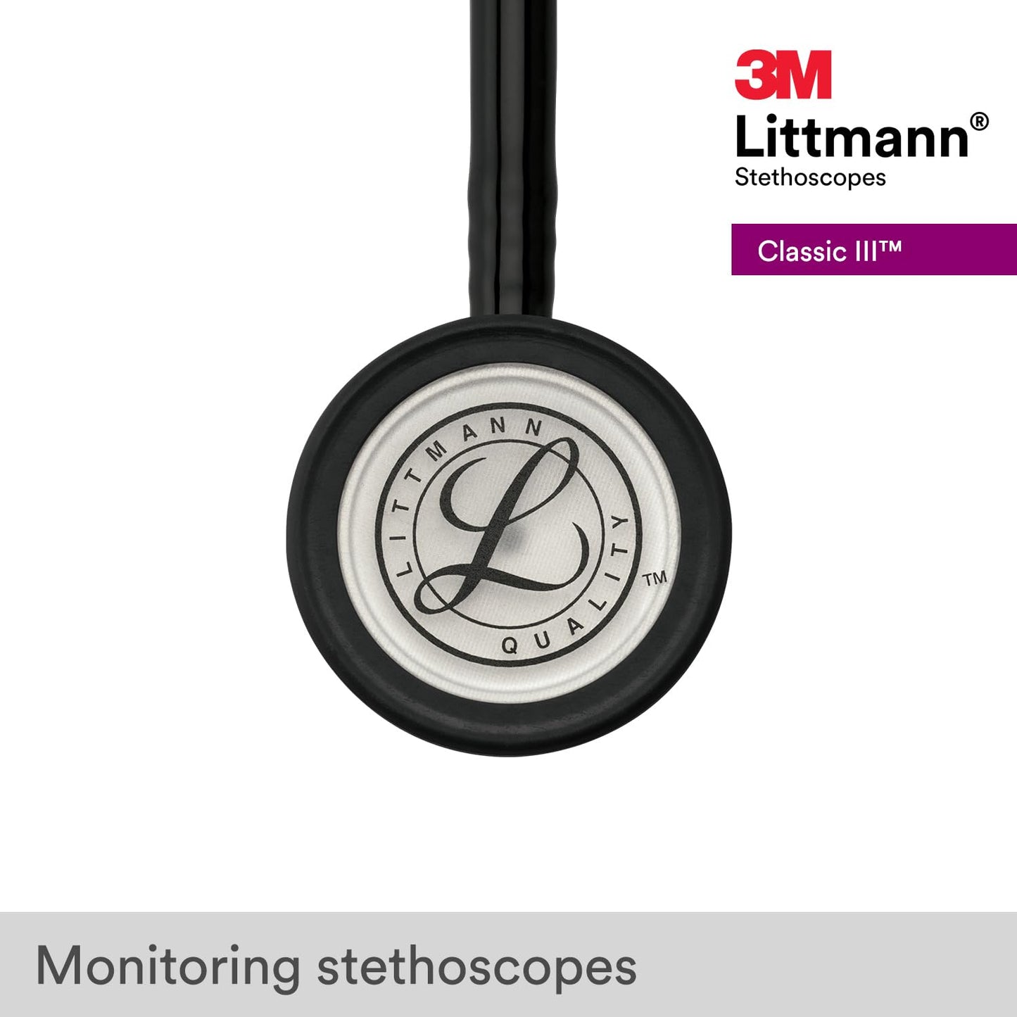 3M Littmann Classic III Monitoring Stethoscope, 5633, More Than 2X as Loud, Weighs Less