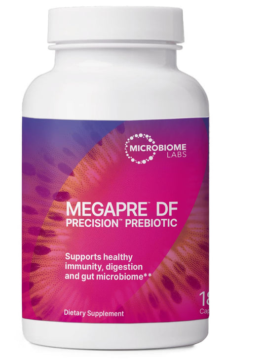 Microbiome Labs MegaPre DF - Dairy-Free Prebiotic Fiber Supplement - Gut Health Prebiotics for Women, Men & Kids 3+ - Support Microbial Diversity (180 Capsules)