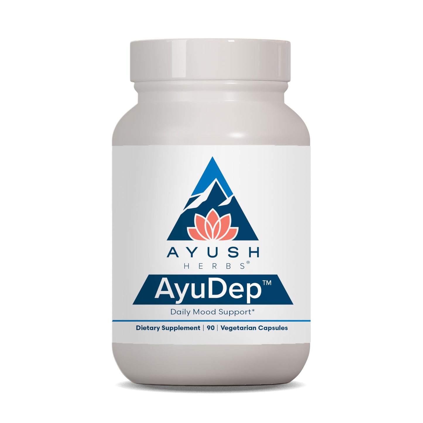 Ayush Herbs AyuDep - Saffron & Ashwagandha Supplements, Uplifting Formula for Women & Men, Herbal Support for Adults - 90 Vegetarian Capsules (1 Count)