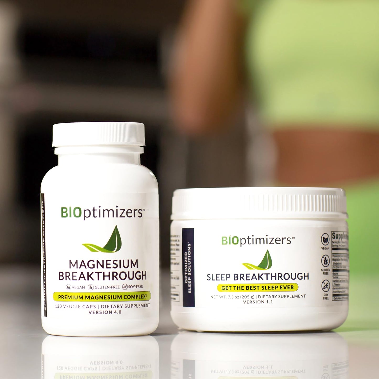 BIOptimizers Magnesium Breakthrough Supplement 4.0-7 Forms of Mg: Glycinate, Malate, Citrate, and More - Natural Support for Sleep and Cognitive Function - 30 Capsules- Calming Vitamins Complex