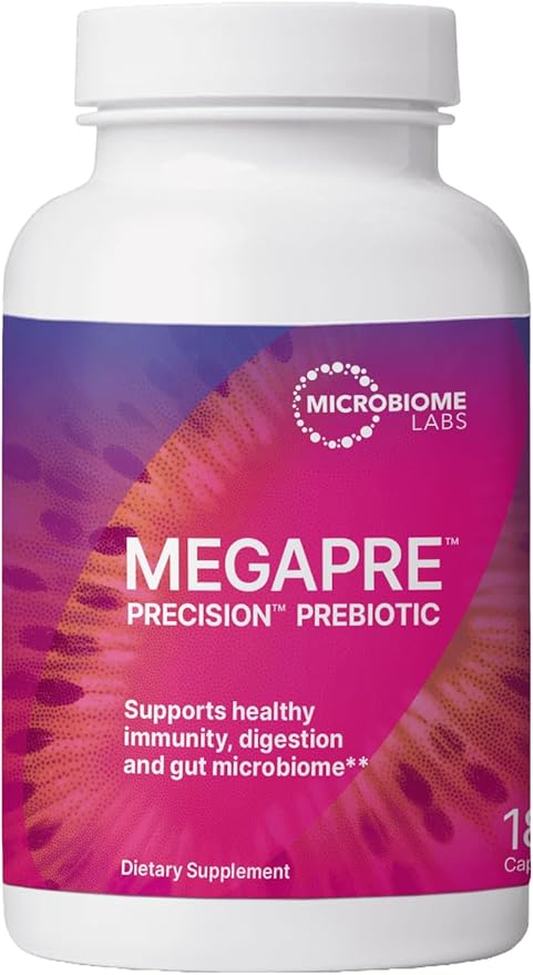 Microbiome Labs MegaPre Prebiotic Supplement for Women & Men (180 Capsules)