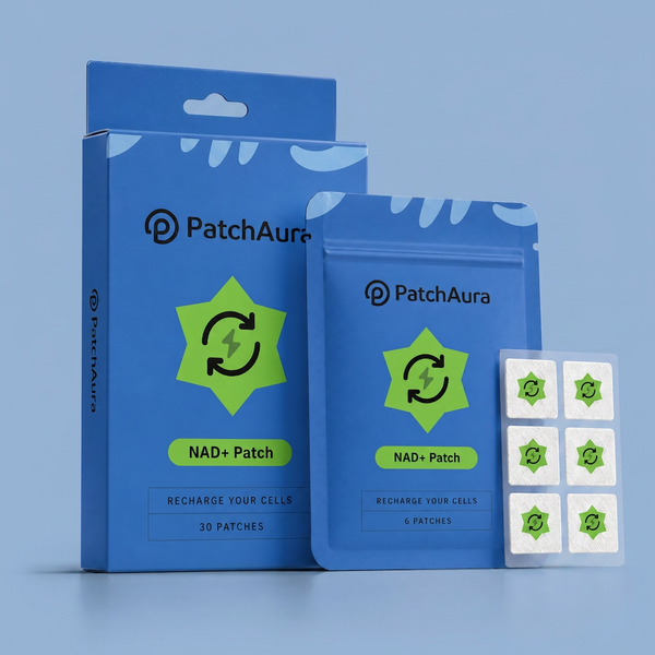 PatchAura NAD+ Patch – Cellular Energy & Longevity Support, Anti-Aging & Metabolism Boost, Daily Wellness Patches (30 Patches)