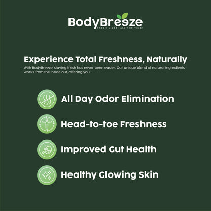 BodyBreeze Internal Deodorant Supplement - 30 Capsules