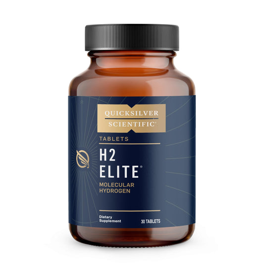 Quicksilver Scientific H2 Elite - Molecular Hydrogen for Energy + Metabolism Support, Water Tablets Perfect for Open Containers - Magnesium Malate Drink Additive (30 Molecular Hydrogen Tablets)