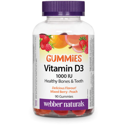 Webber Naturals Vitamin D3 1000 IU, 90 Gummies