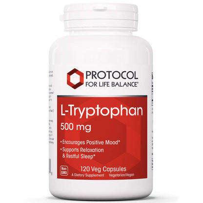 Protocol For Life Balance - L-Tryptophan 500 mg - 120 Veg Capsules