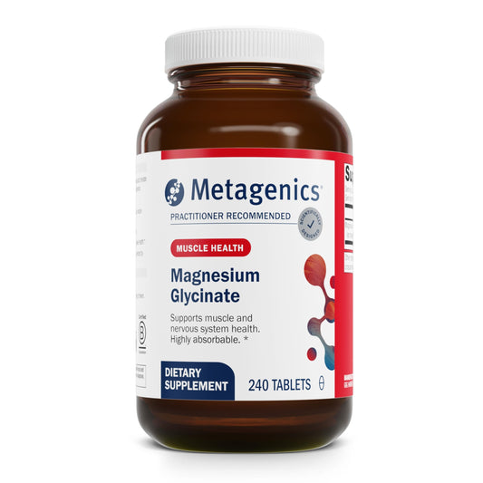 Metagenics Magnesium Glycinate - Highly Absorbable - Support for Sleep, Stress Relief, Muscle, Bone, Heart & Nerve Health - Gluten-Free - Non-GMO - Vegetarian - 240 Tablets