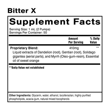 Quicksilver Scientific Dr. Shade's BitterX - Highly Concentrated Bitters for Digestion - Fast Acting Digestive Support & Liver Supplement with Dandelion Root, Gentian Root, Solidago & Myrrh (50ml)