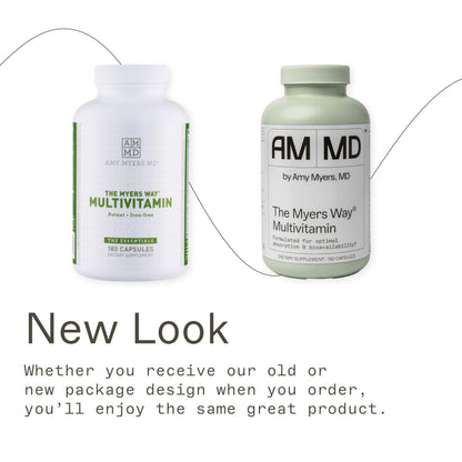 Amy Myers MD Multivitamin for Women and Men, Immune and Thyroid Support, Stress Relief - Activated B Vitamins, Zinc, Selenium, Iodine - Rich in Nutrients and Minerals, Increase Energy Levels 180 Caps