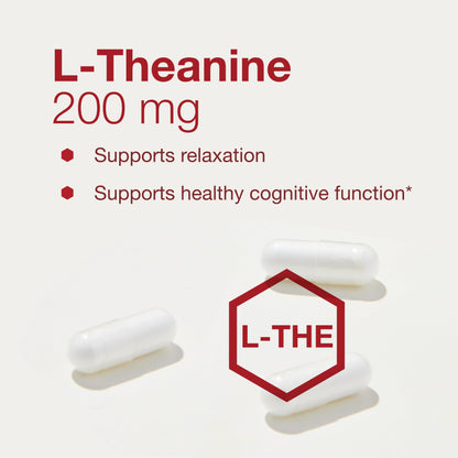PROTOCOL FOR LIFE BALANCE L-Theanine 200mg - Normal Stress Relief - Non-Drowsy - 60 Veg Caps