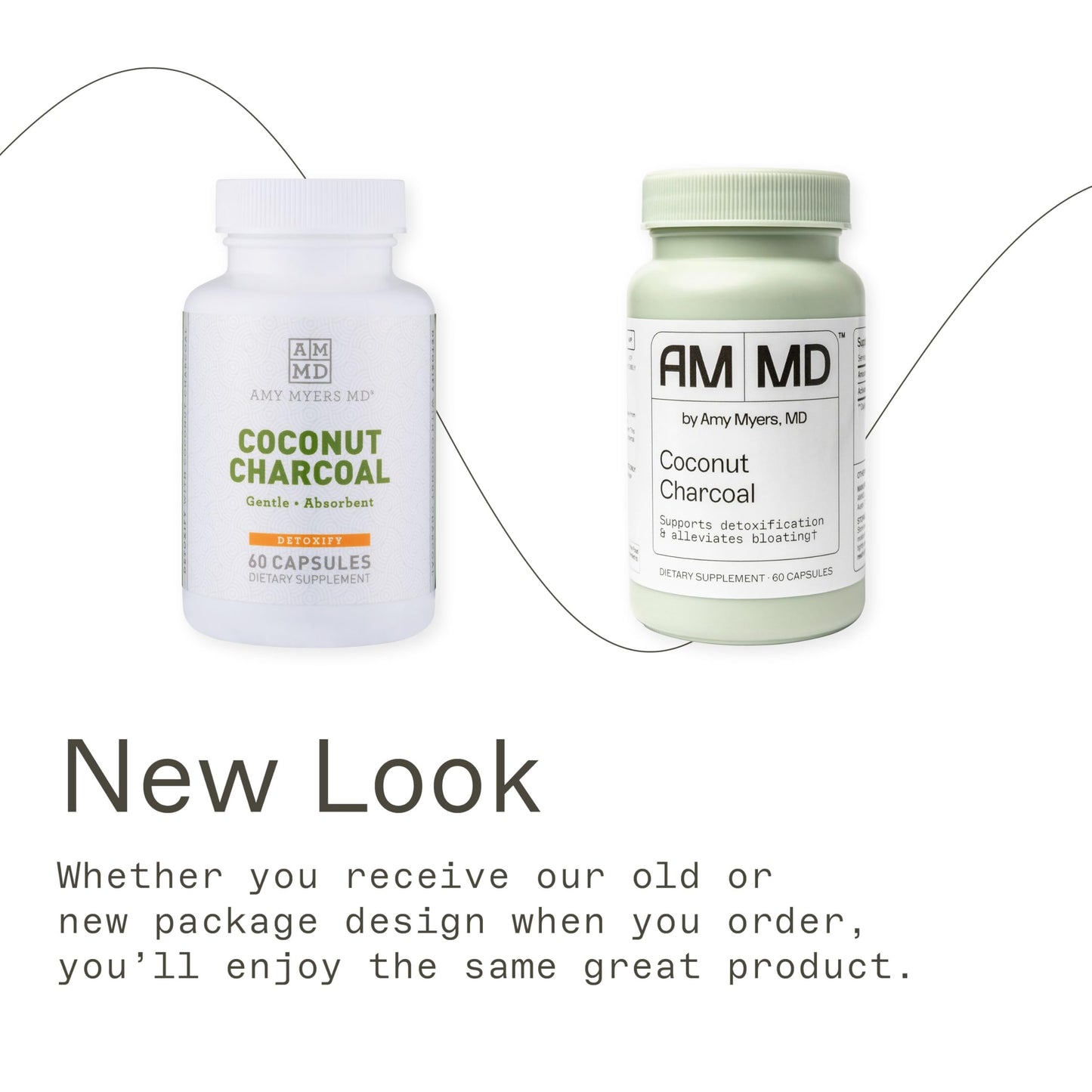 Coconut Charcoal Capsules from The Myers Way Protocol - Natural Activated Charcoal, Gas Reliever & Support for Affects of Mold/Toxins - Dietary Supplement 60 Capsules, 30 Servings - Dr. Amy Myers