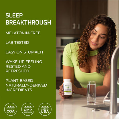 BIOptimizers Sleep Breakthrough Capsules - Natural Support Supplement | Calming Relief Aid for Adults | Non-Habit Forming | 60 Capsules