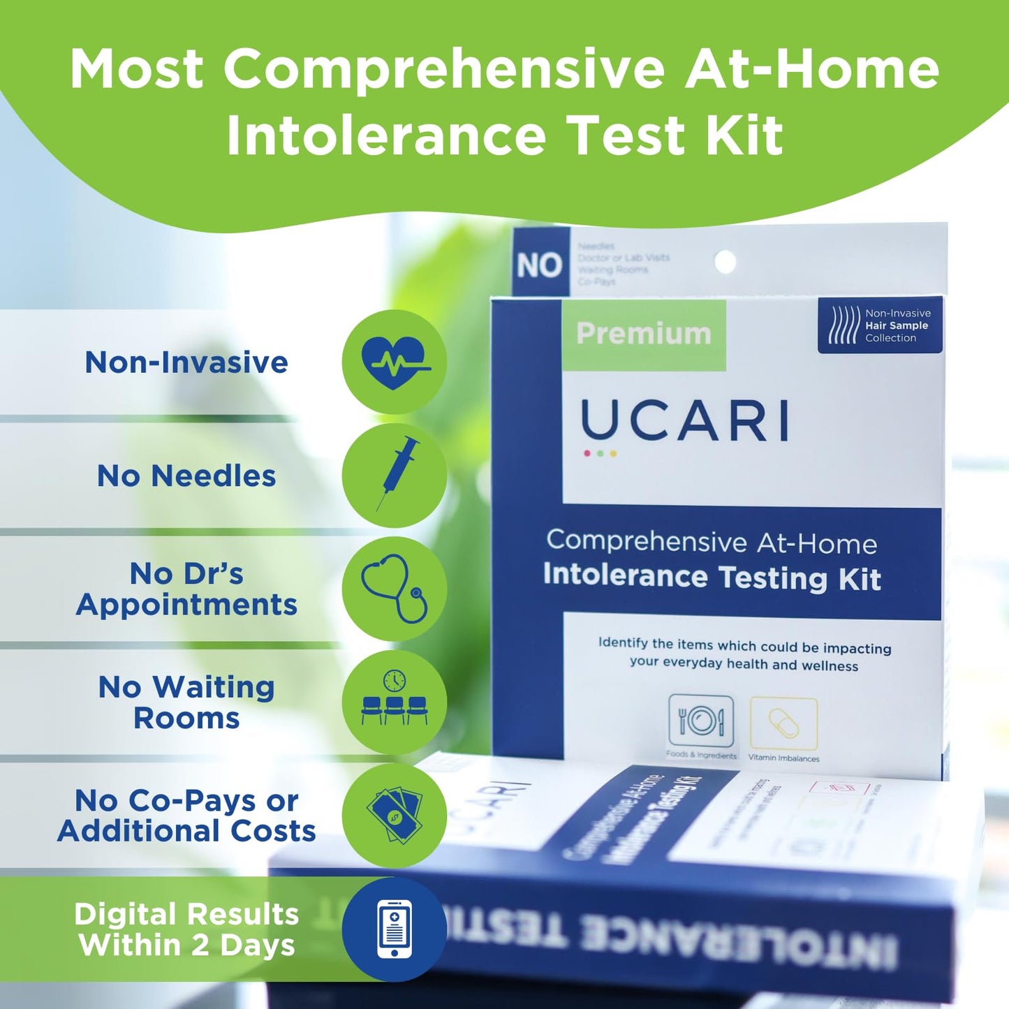 UCARI Sensitivity Test for Humans | Screens for 1100+ Intolerances | Food & Nutritional Analysis | Non Invasive Home Test Hair Sample Method | Results in 48 Hours | Adults & Kids