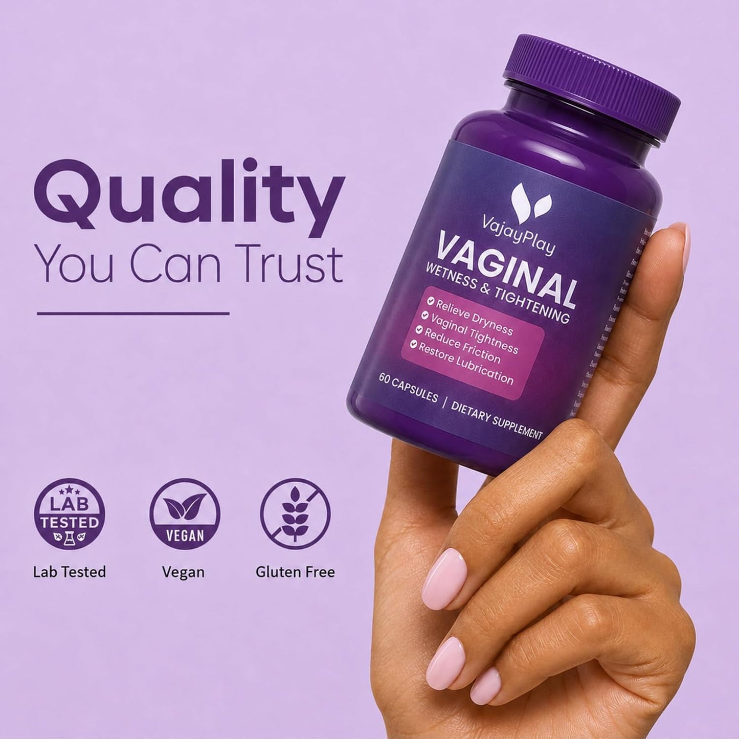 VaJayPlay Vaginal Wetness & Tightener - 60 Capsules