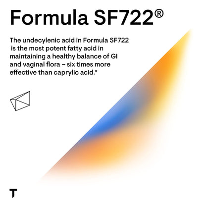 THORNE Undecylenic Acid (Formerly Formula SF722) - 250 mg of Undecylenic Acid - for a Healthy Balance of Gut & Vaginal Flora* - Gluten Free - 250 Gelcaps - 50 Servings