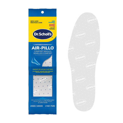 Dr. Scholl's® Air-Pillo® Comfort Insoles, Ultra-Soft Cushioning and Lasting Comfort with Two Layers of Foam that Fit in Any Shoe, Unisex (Men 7-13) (Women 5-10), 1 Pair, Trim to Fit Inserts