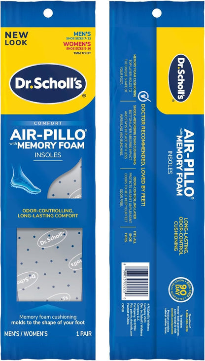Dr.scholl's Double Insoles with Memory Foam for Men's or Women's, (2 Pairs for His & Her).