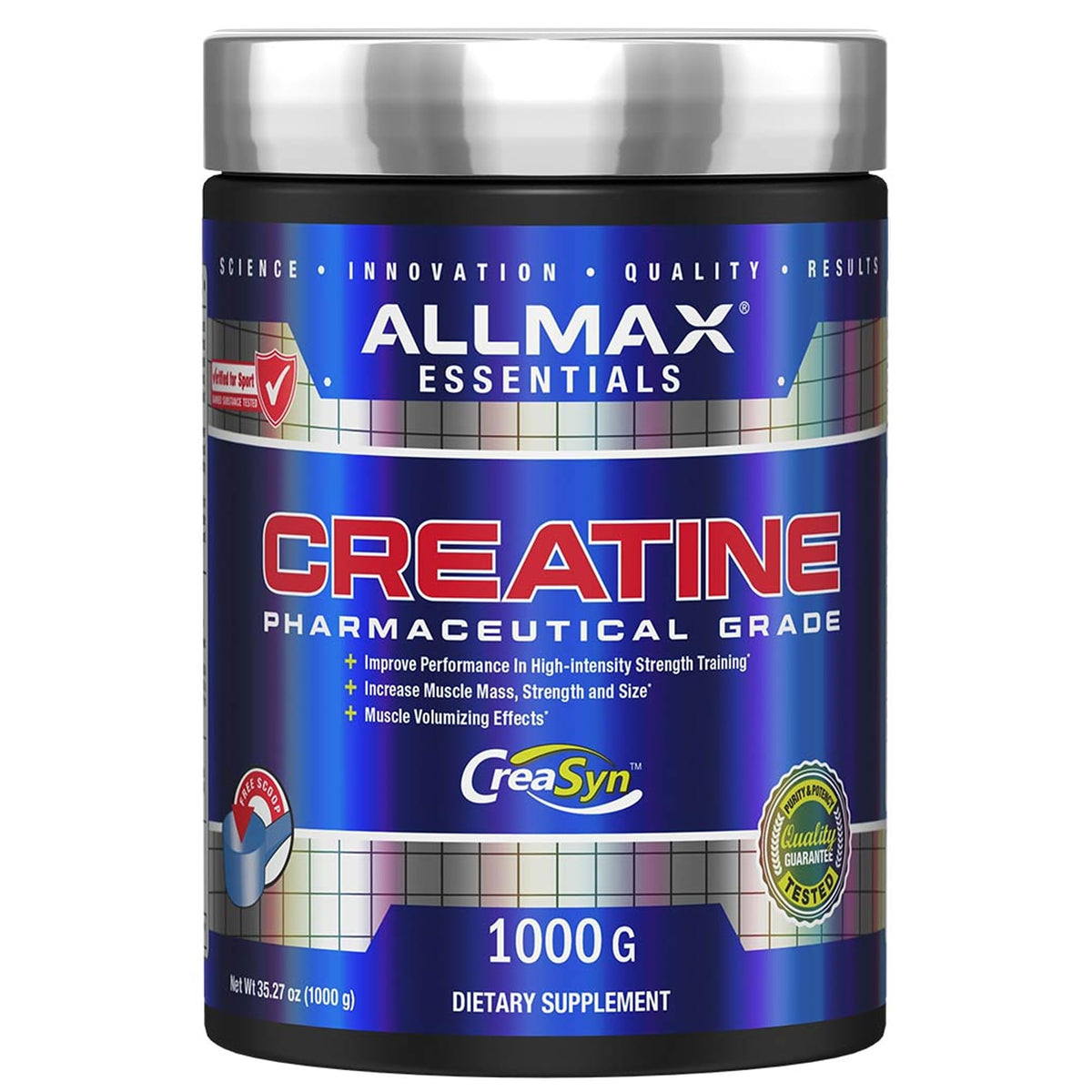 ALLMAX Creatine Monohydrate Powder, Micronized, Unflavored, 1000 g