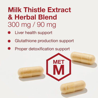 Protocol Liver Detox Support* - Liver Cleanse Detox* - Glutathione Supplement - Milk Thistle & Methionine - Dairy Free & Vegan - 90 Veg Capsules