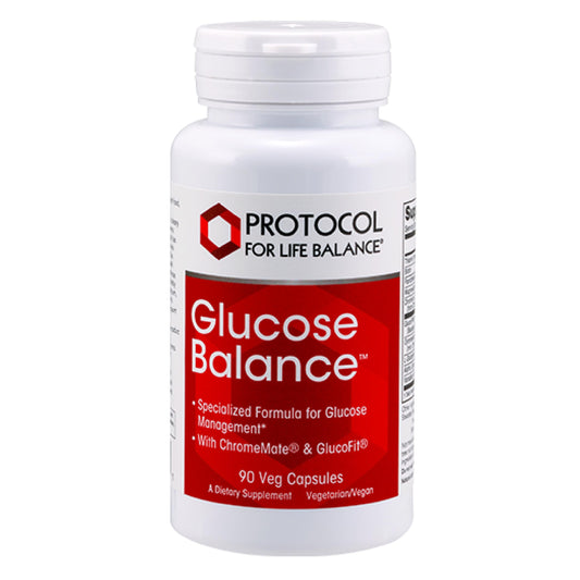 Protocol Glucose Balance - Supports Carbohydrate Metabolism* - with Chromium, Magnesium & Biotin - Kosher & Dairy Free - 90 Veg Caps