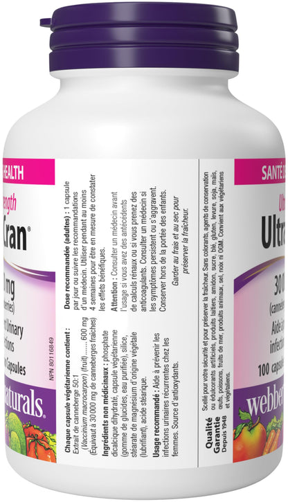 Webber Naturals UltraCran Cranberry Supplement, 100 Capsules