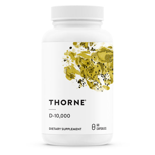 THORNE Vitamin D3 Supplement - Supports Healthy Bones, Teeth Muscles, Cardiovascular & Immune Function* - Gluten, Dairy & Soy-Free - 10,000 IU - 60 Capsules