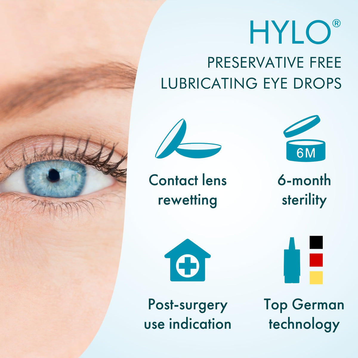 CandorVision HYLO® Preservative-Free Eye Drops (300 Drops, 10ml)