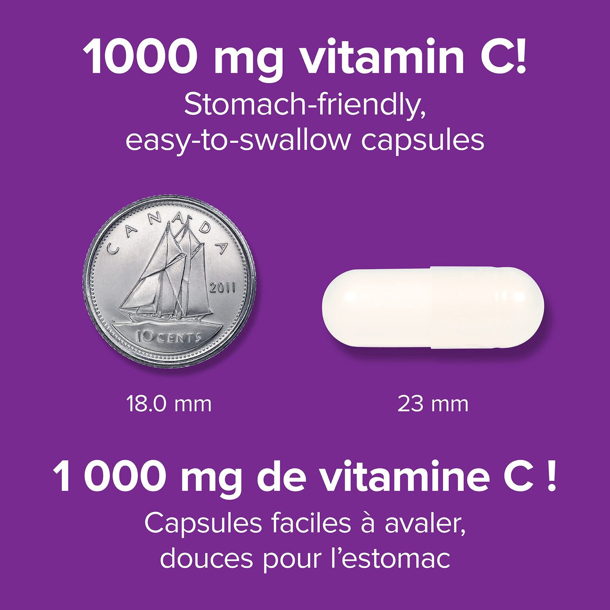 Webber Naturals Vitamin C Stomach Friendly 1000 mg, 120 Capsules