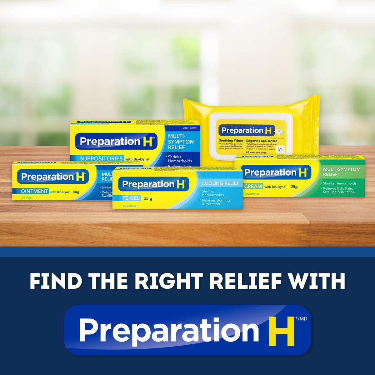 Preparation H Multi-Symptom Hemorrhoid Treatment Suppositories with Bio-Dyne, 24-Count