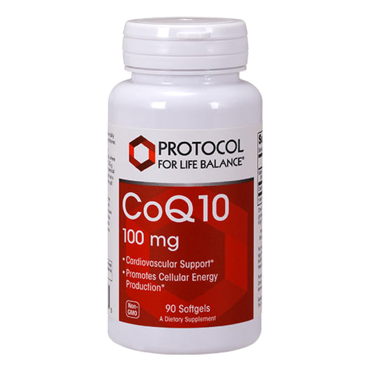 Protocol CoQ10 100mg - with Vitamin E & Soy Lecithin - CoQ10 Supplement - Halal & Egg Free - 90 Softgels