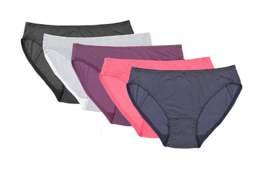 RUFINA 855 - Pack of 4 - Women's Low-Cut Bikini Brief Panties Silky Soft and Comfort Underwear (Medium)