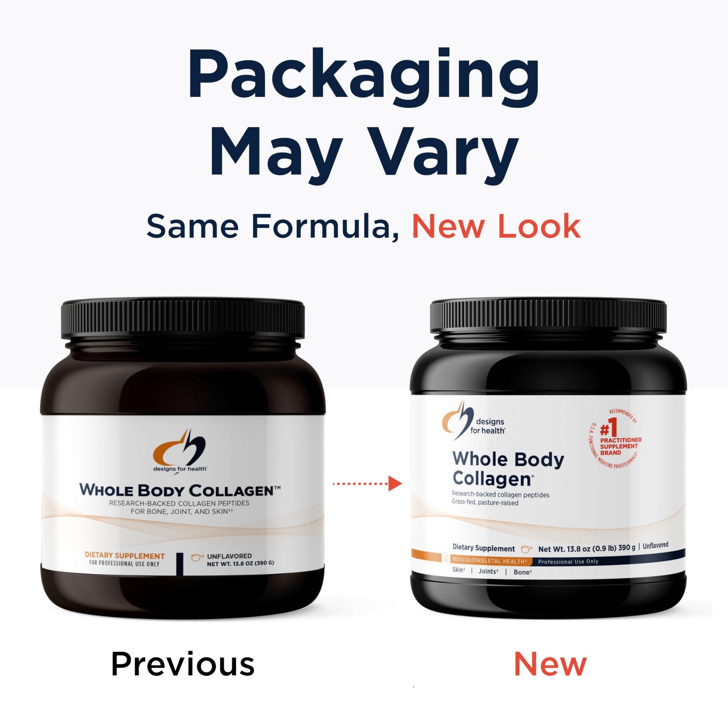 Designs for Health Whole Body Collagen Powder - Hydrolyzed Collagen Peptides Powder for Skin, Joint + Bone Health - Fortigel, Fortibone & Verisol Collagen for Women & Men, Unflavored (30 Servings)