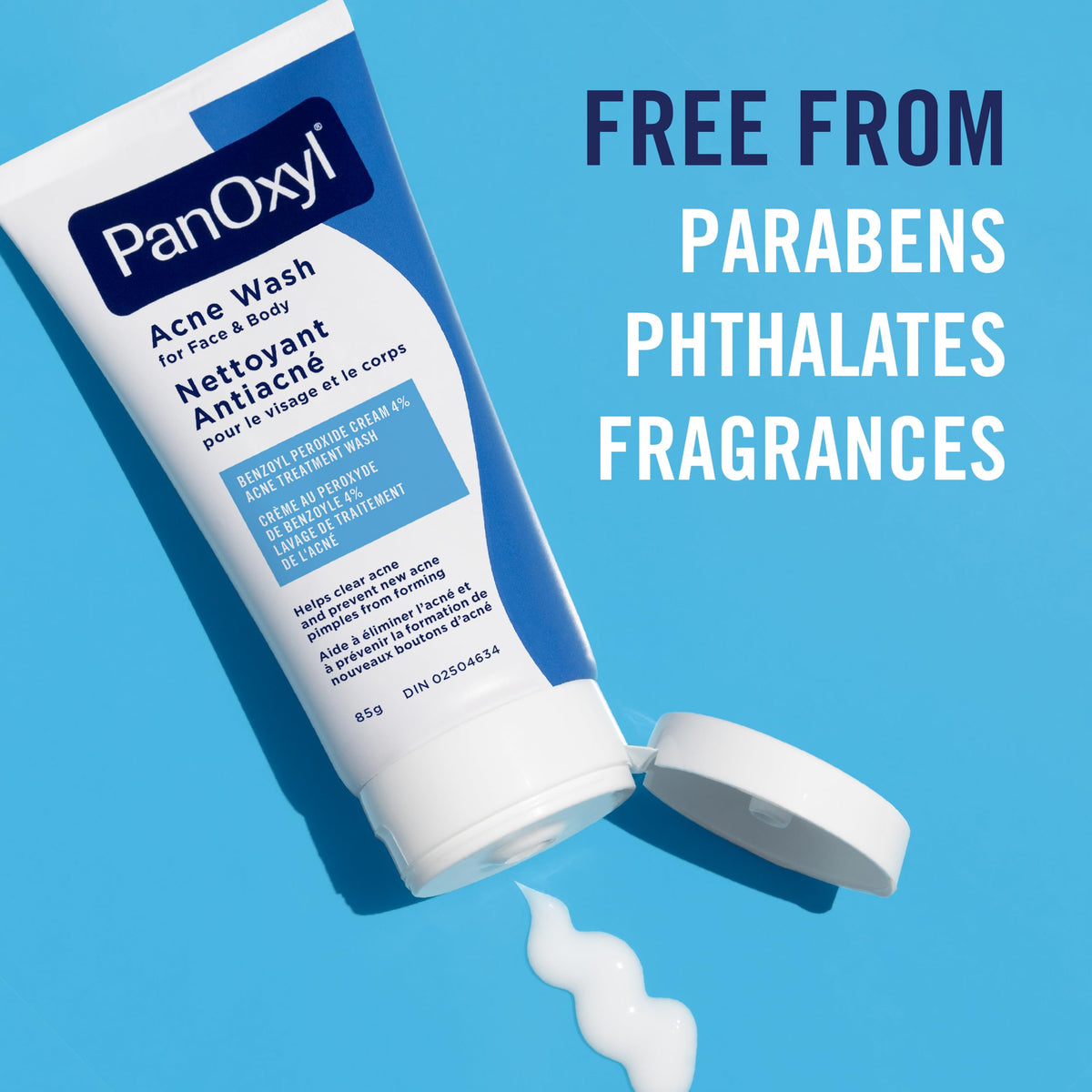 PanOxyl Acne Wash, 4% Benzoyl Peroxide, For Face & Body, 85g, Pack of 2