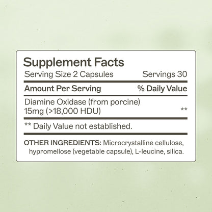 Amy Myers MD Histazyme - Diamine Oxidase Dao Enzyme Supplement Histamine Blocker to Support Healthy Digestion, Food Derived Histamine Intolerance (HI) - 60 Capsules - Bottle