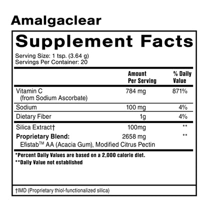 Quicksilver Scientific AmalgaClear - Detox Support with Modified Citrus Pectin & Silica Extract (73g)