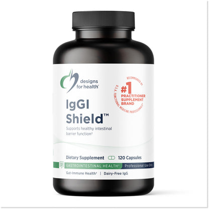 Designs for Health IgGI Shield - Gut Health & Immune Support Powder with Dairy-Free ImmunoLin Immunoglobulin and NAG - Help Bind & Remove Toxins and Fortify the Intestinal Barrier (120 Capsules)